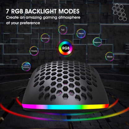 RCY T66 2.4G Wired Wireless Gaming Mouse Black