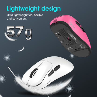 UVQYC Wireless Gaming Mouse With 57g Lightweight Design,10000DPI-Pink