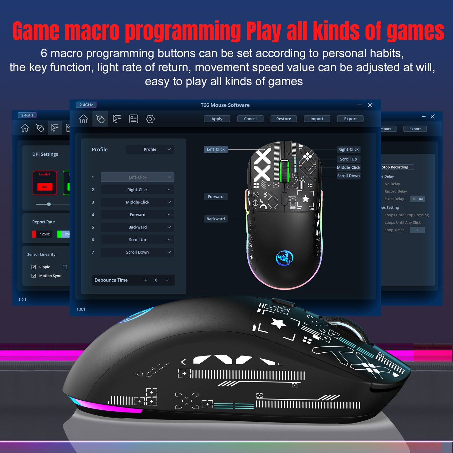 UHM T90 Tri-Mode Gaming Mouse