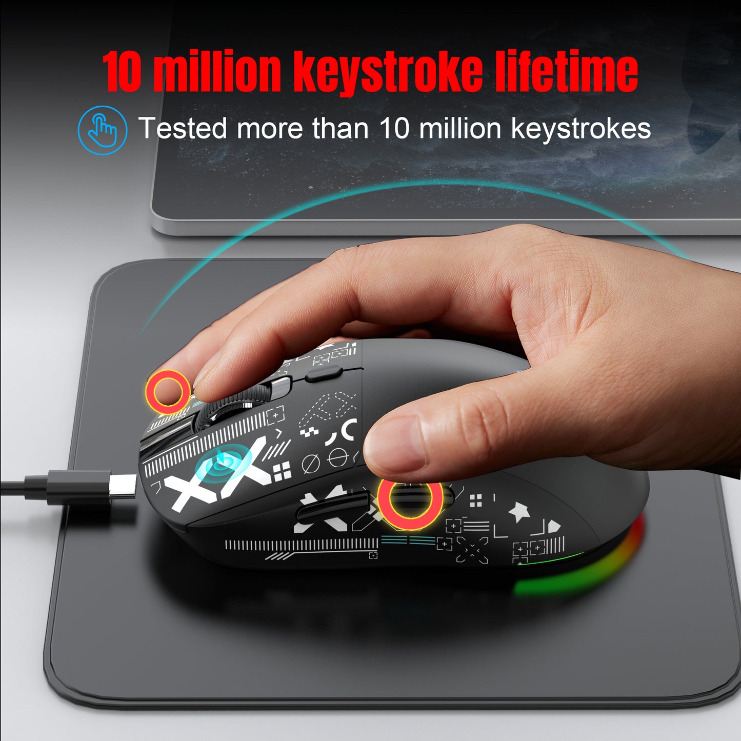 UHM T90 Tri-Mode Gaming Mouse