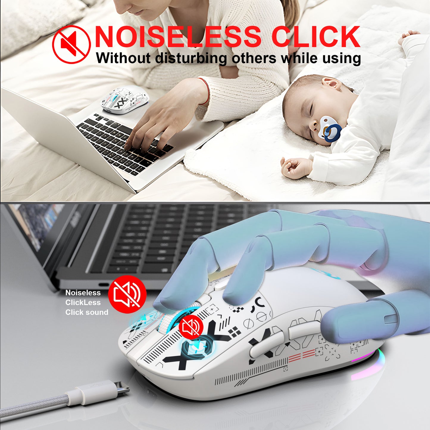 UHM T90 Tri-mode  Gaming Mouse