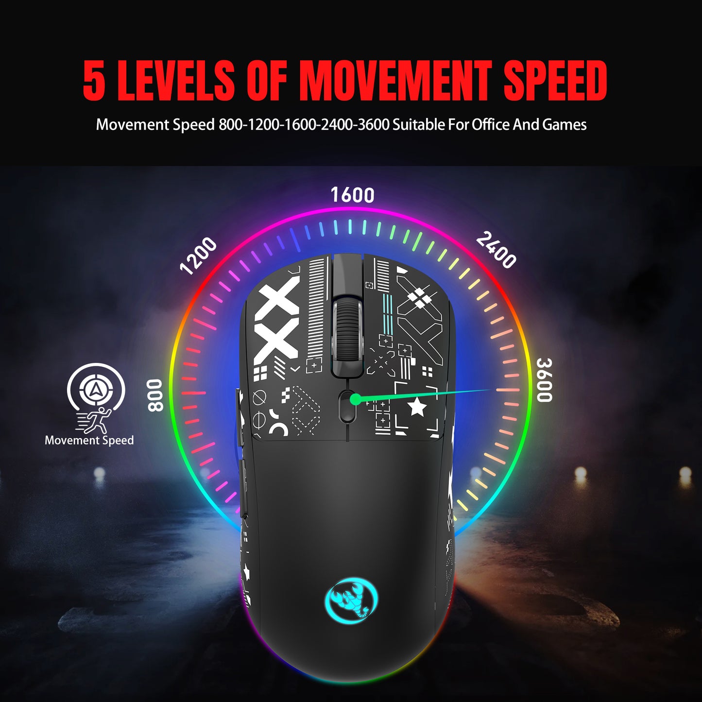 UHM T90 Tri-Mode Gaming Mouse