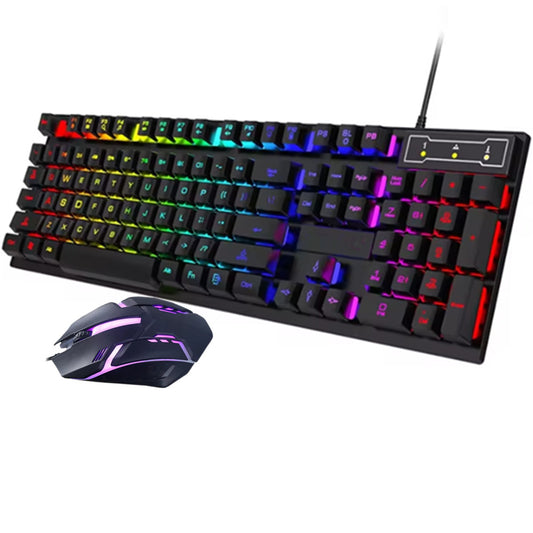 RCY Wired Gaming Keyboard and Mouse Combo 104Keys