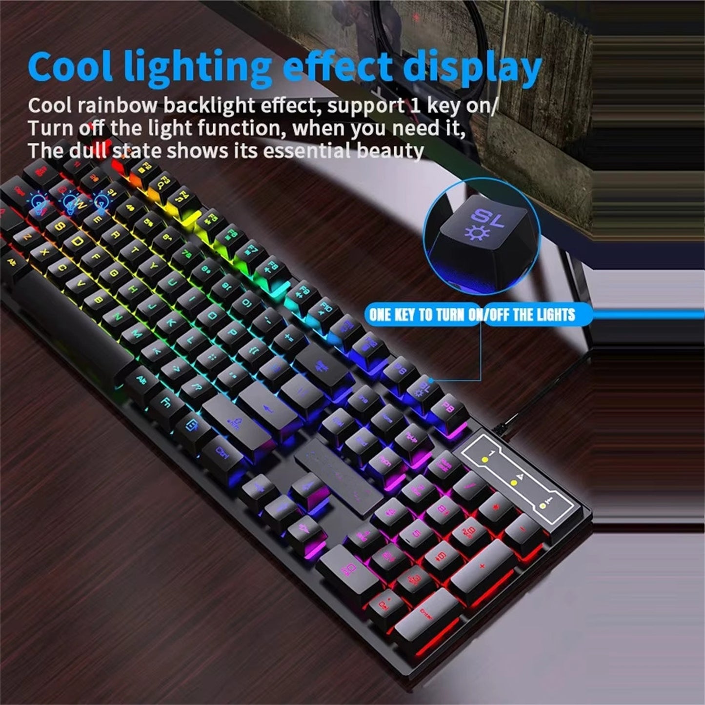 UHM Wired Gaming Keyboard & Mouse Combo UK100