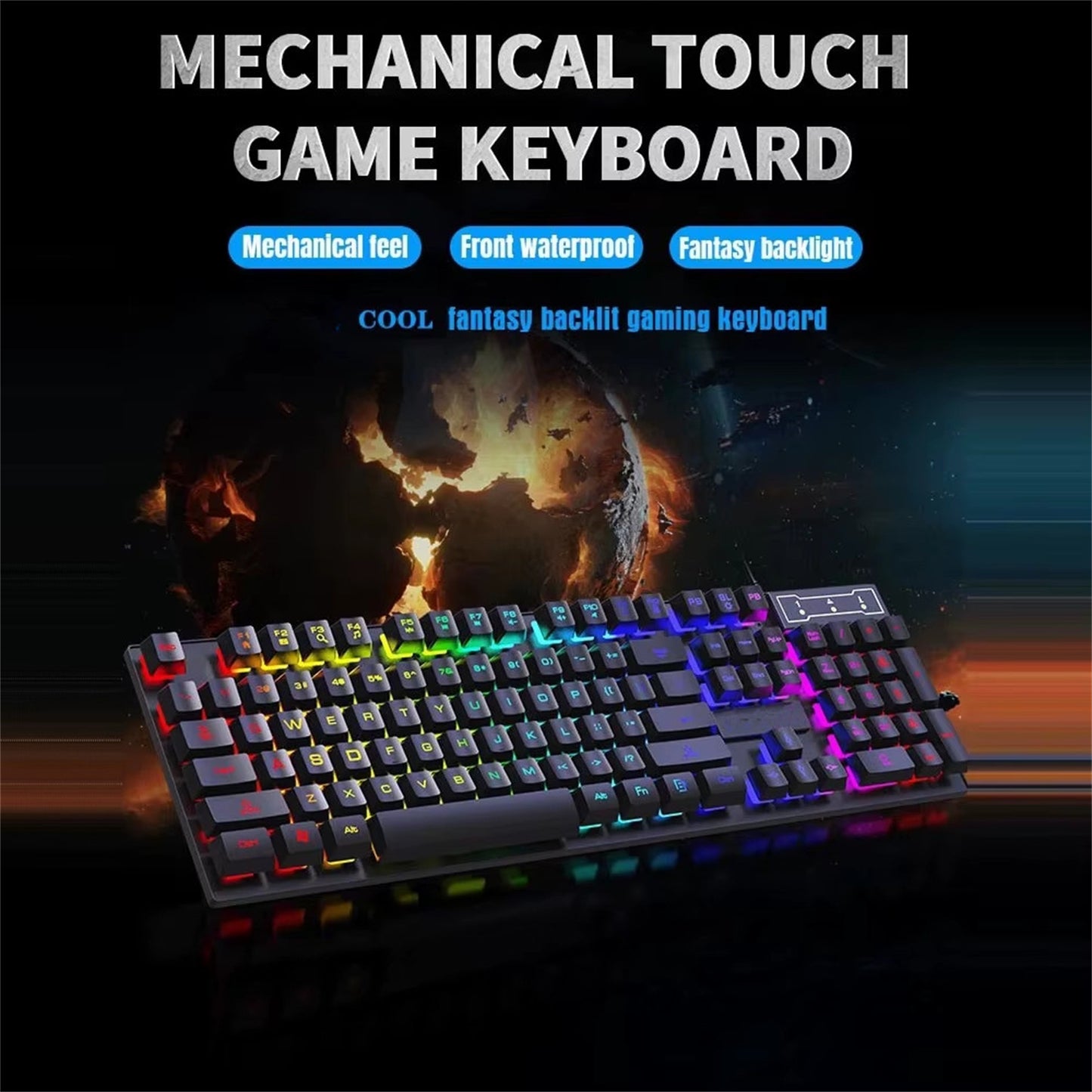 UHM Wired Gaming Keyboard & Mouse Combo UK100