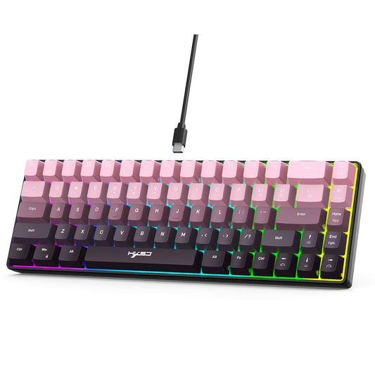 UHM V200 Gaming Keyboard Wired Pink and Black