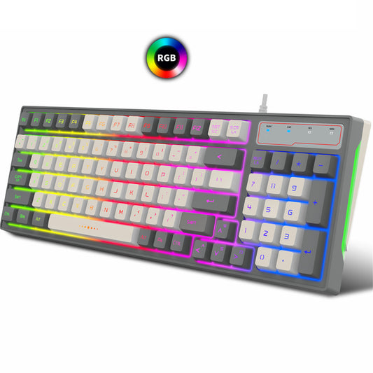 UHM Wired Gaming Keyboard，V600，Gray