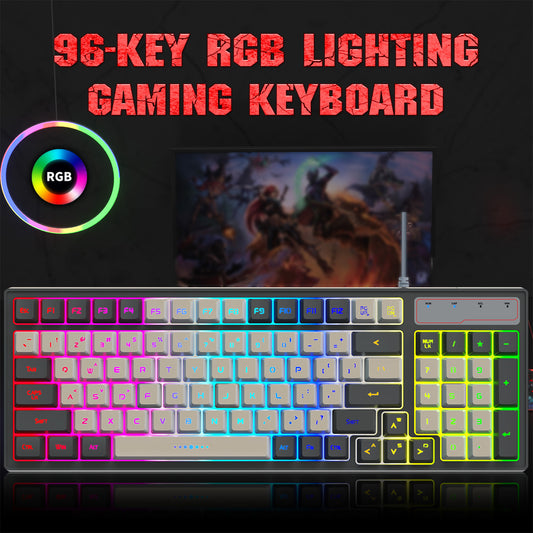 RCY USB Wired Gaming Keyboard, 96 Keys