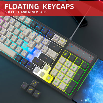 RCY USB Wired Gaming Keyboard, 96 Keys