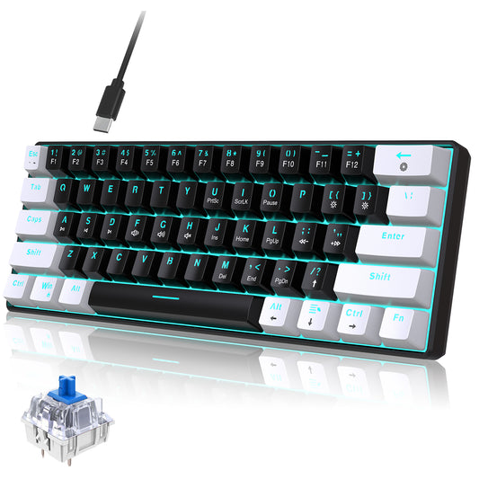 UHM V900 Gaming Wired Keyboard,White and Black