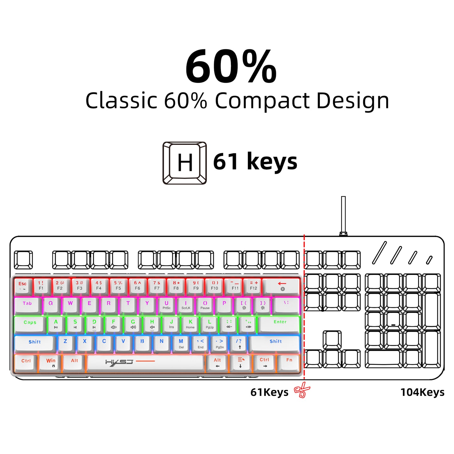 UHM V900 Wired Gaming Keyboard