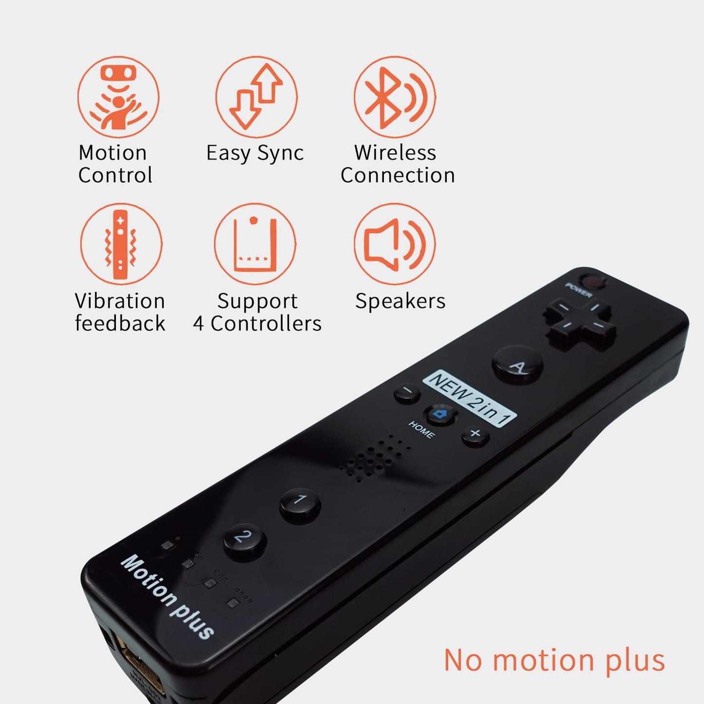 UHM Wireless Wii Controller for Nintendo Wii,Black
