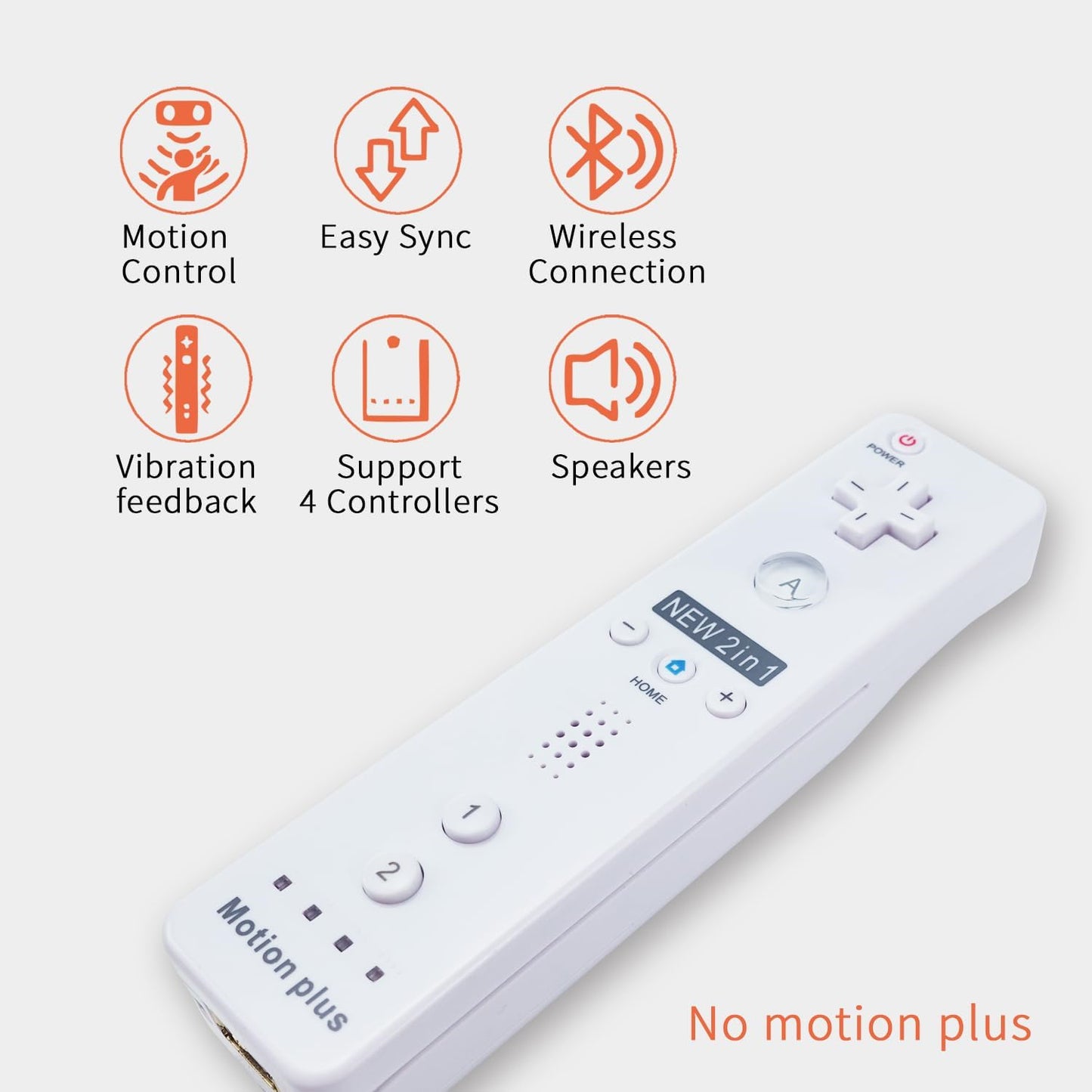 RCY Wii Remote Controller Compatiable with Nintendo Wii/Wii U, White