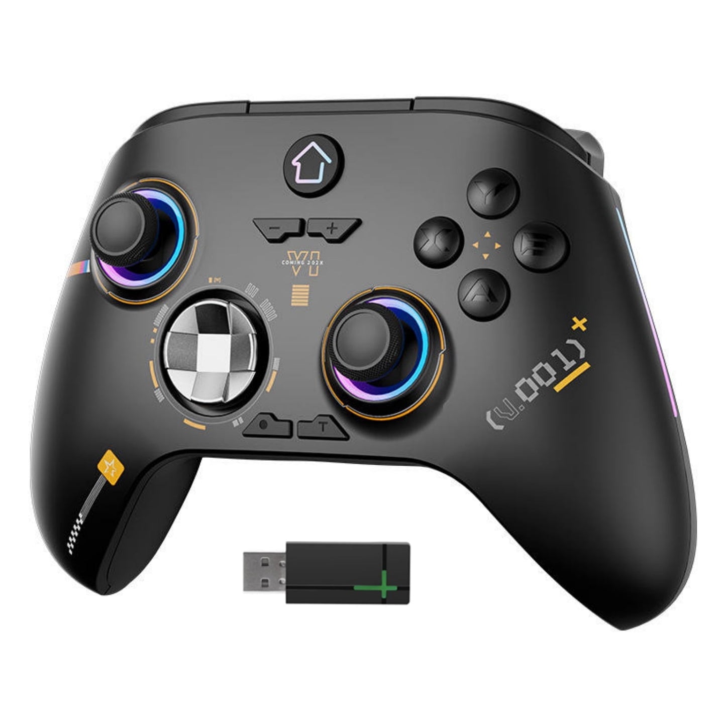 Wireless Controller for Xbox One/Xbox Series x|s/PC with 2.4G Adapter Receiver/RGB Light/Hall/Programmable/Turbo/Motion Sensor/Dual Vibration