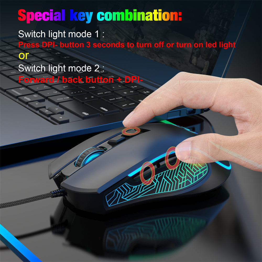 RCY Gaming Mouse Wired,USB Computer Mouse