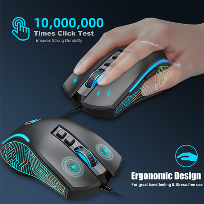 RCY Gaming Mouse Wired,USB Computer Mouse