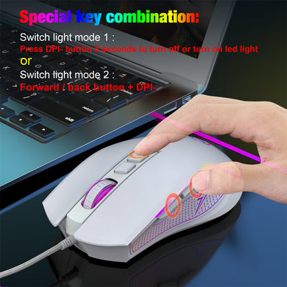 RCY X100 Wired Mouse White