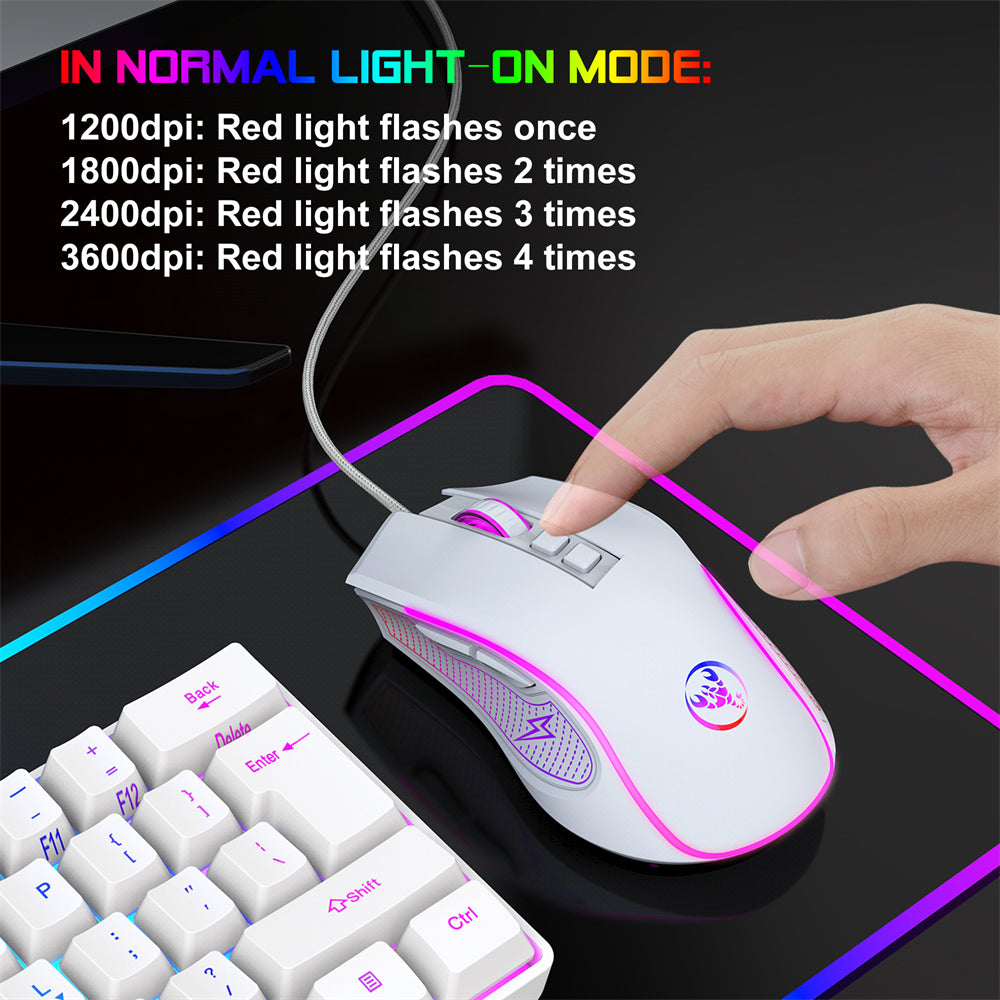 RCY X100 Wired Mouse White