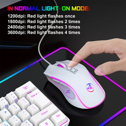 RCY X100 Wired Mouse White