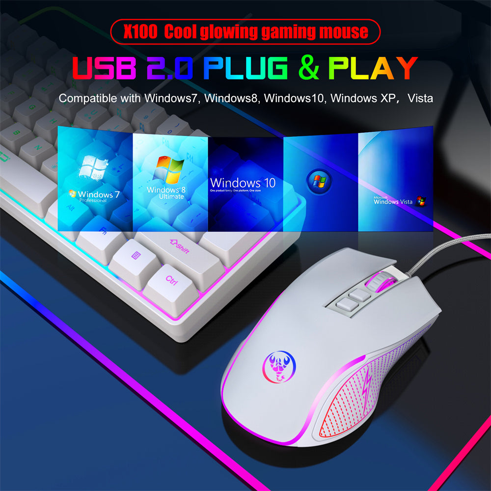 RCY X100 Wired Mouse White