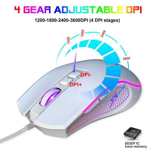 RCY X100 Wired Mouse White