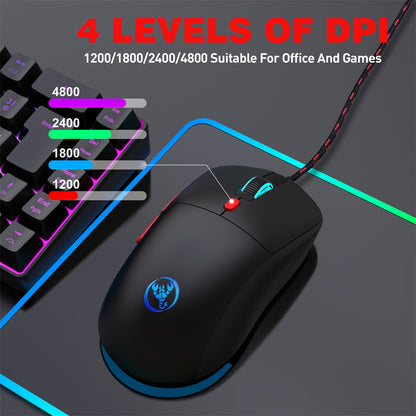 RCY X200 Wired USB Computer Mouse ,Black