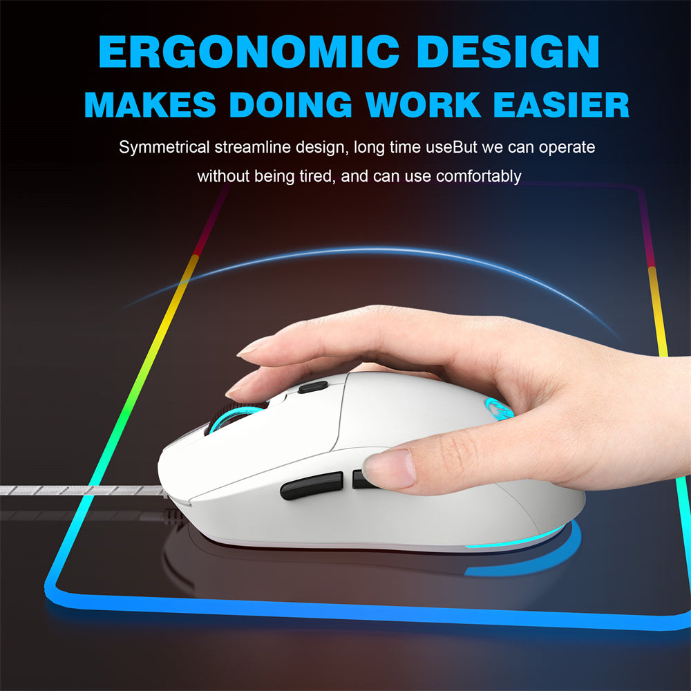 RCY X200 Wired Gaming Mouse USB Computer Mouse,White