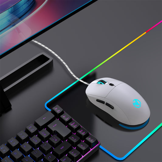 RCY X200 Wired Gaming Mouse USB Computer Mouse,White