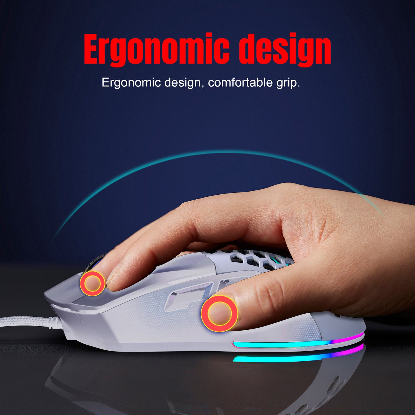 UHM X300 Gaming Mouse White