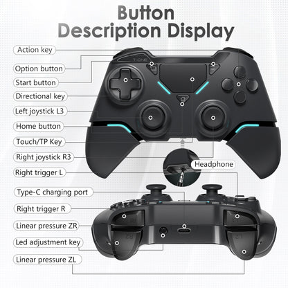 UHM T1b PS4 Controller-Black