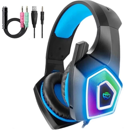 Hexamurby  V1 Blue 3.5mm Wired Gaming Headset