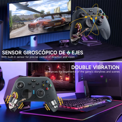 Wireless Pro Controller Compatible with N-Switch/OLED/Lite/PC/IOS/Android, UHM Gamepad Joystick with Dual Vibration Programmable Turbo 6-axis Gyro Function, Kobe Commemorative Edition,Musick Black