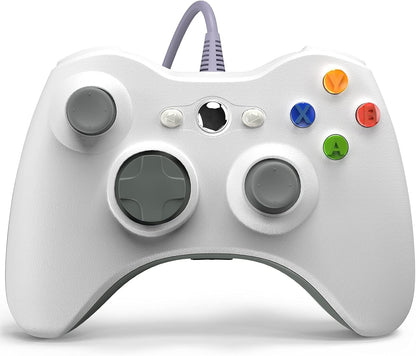 ERFKJE X-360 Controller Wired for X-box 360/360 Slim/ PC Windows 7/8/10/11,White