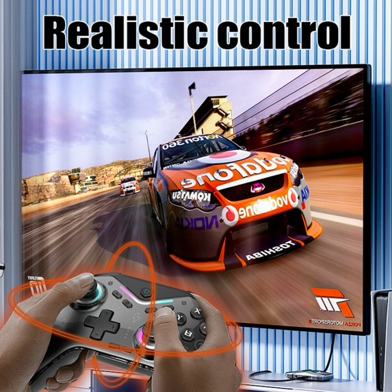 ERFKJE  Wireless Switch Controller for N-Switch/Steam/IOS/Android,Switch Pro Controller with Hall Joysticks and Hall Triggers,Magnetic Surface Shell&Lightweight Mechanical Button Control SW619