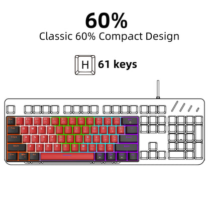 UHM V900 Gaming Keyboard,Black Red