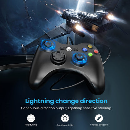 UHM Xbox 360 Wired Controller,Black