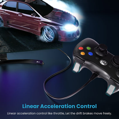 UHM Xbox 360 Wired Controller,Black