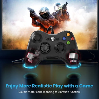 UHM Xbox 360 Wired Controller,Black
