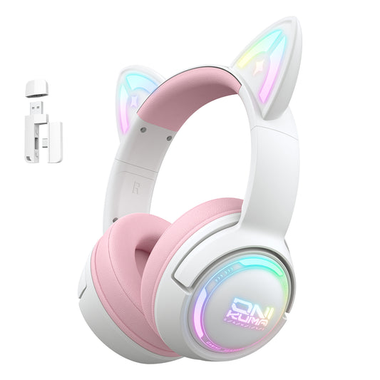 UHM Cat Ear Wireless Gaming Headset for Phone/PC/PS4/PS5/ Nintendo Switch