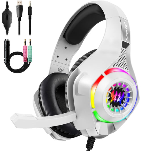 RCY Wired Gaming Headsets for PS4 PS5，GS410 White