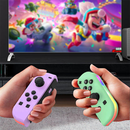 RCY Joypad Controller for Nintendo Switch，Purple Green with LED