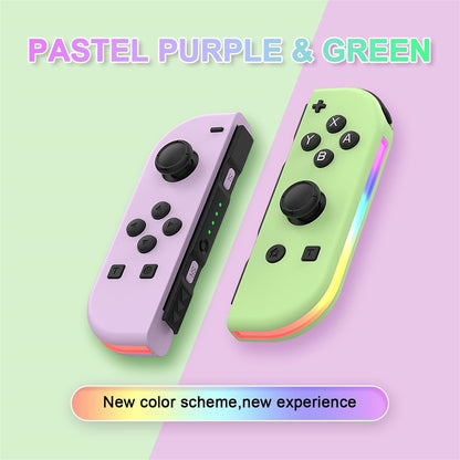 RCY Joypad Controller for Nintendo Switch，Purple Green with LED